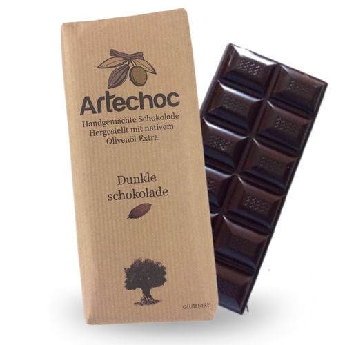 Artechoc dark oliveoil chocolate  (65%) - 125gr