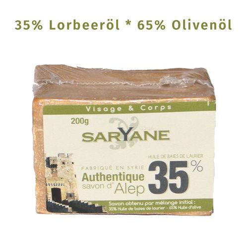 Aleppo Seife 65/35 Saryane - Olivenöl Lorbeeröl 200gr