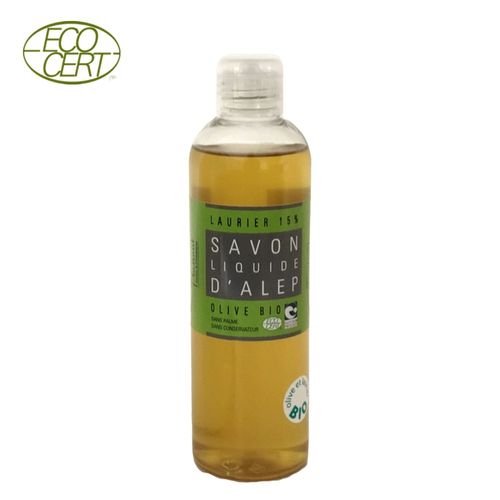 Alepposeife Duschgel 85/15 Bio Olivenöl Lorbeeröl 250ml Ensa