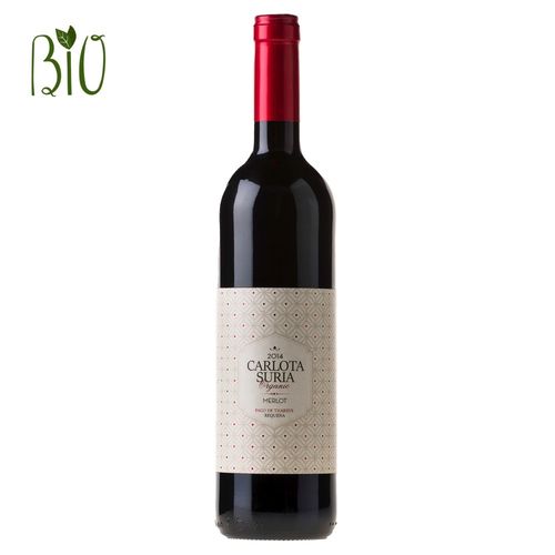 Organic Merlot Red Wine Carlota Suria DO Requena 750 ml