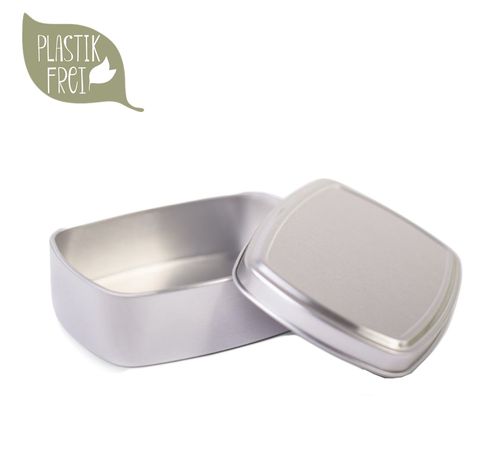 Soap box aluminum stainless compact with slip lid