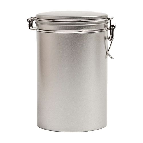 Storage tin metal coffee tin aroma tight silver 1300 ml